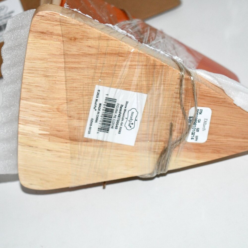 Mud Pie Harvest Collection Thanksgiving Pie Slice Butter Cloche Set #48700049 NI - Picture 4 of 5